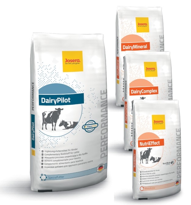 JOSERA bags of DairyPilot and NutriBiotic